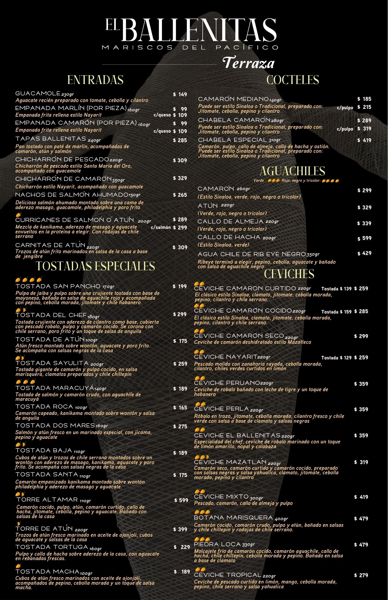 Menú El Ballenitas - Parte 1
